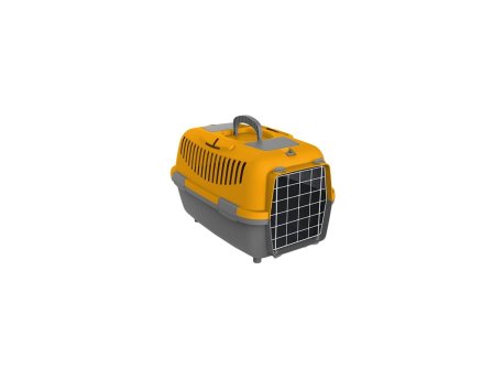 PETMAX Transporter metalna vrata Lux 3 orange 61x40x38 cm