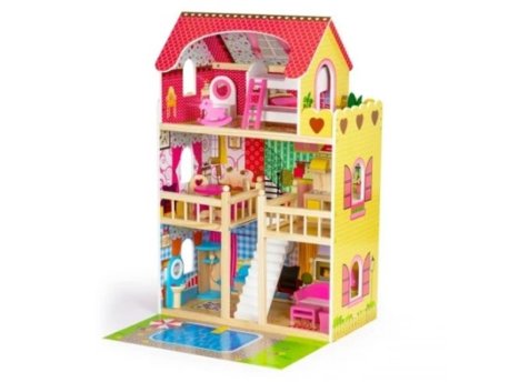 ECO TOYS Drvena kućica sa bazenom i rasvetom (W06A333E)