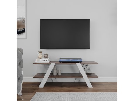 HANAH HOME TV polica April White Walnut