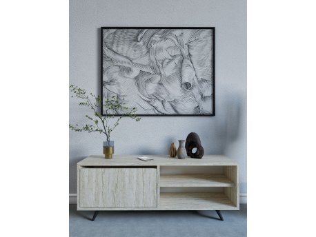 HANAH HOME TV polica Maku Travertine