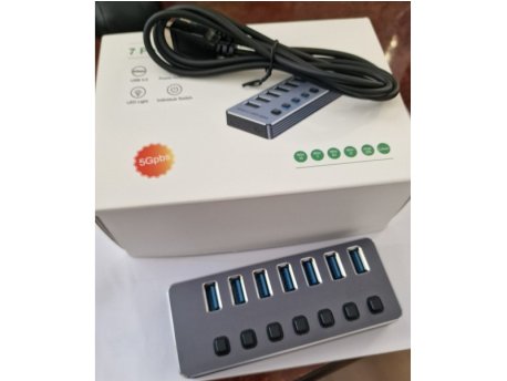 E-GREEN USB 3.1 tip C - HUB Superbrzi 7port USB 3.0