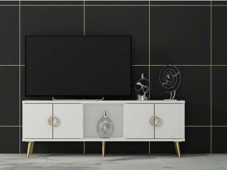 HANAH HOME TV polica Cey White