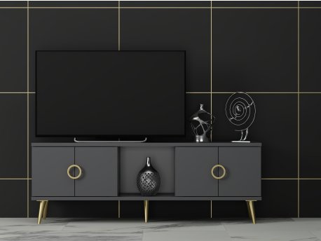 HANAH HOME TV polica Cey Anthracite