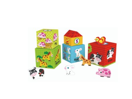 TOOKY TOY Drvene kocke farma