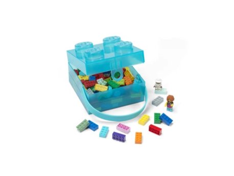 LEGO Kutija za užinu sa ručkom - Prozirno svetlo plava
