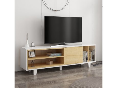 HANAH HOME TV polica Rosmar White Oak
