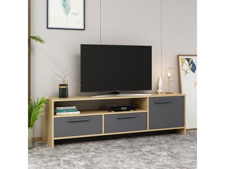 HANAH HOME TV polica Tyson Oak Anthracite