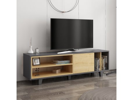 HANAH HOME TV polica Rosmar Anthracite Oak