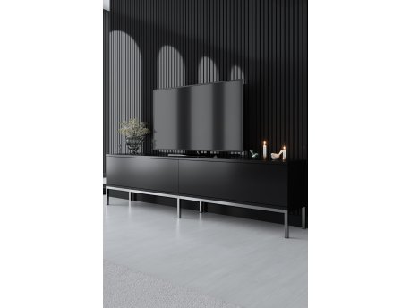 HANAH HOME TV polica Lord Black Silver