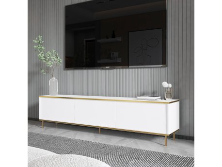 HANAH HOME TV polica Imaj White - Gold