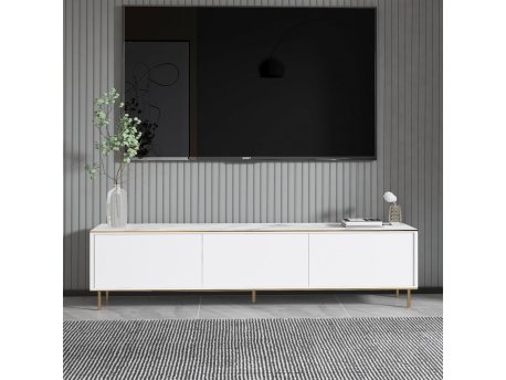 HANAH HOME TV polica Imaj Marble - White