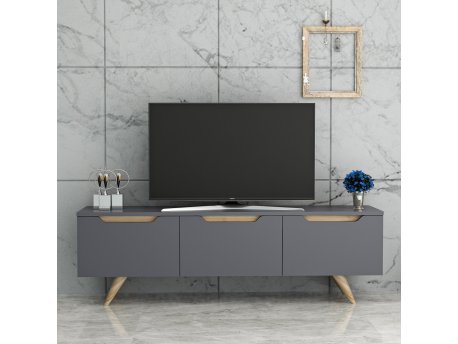 HANAH HOME TV polica Prag - Anthracite