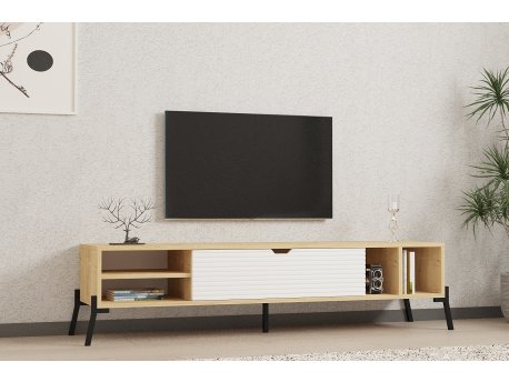 HANAH HOME TV polica Ponza Sapphire Oak White