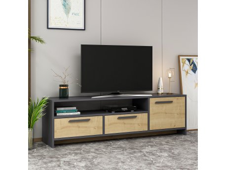 HANAH HOME TV polica Tyson Anthracite Oak