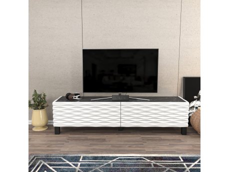 HANAH HOME TV polica Lerze White Black