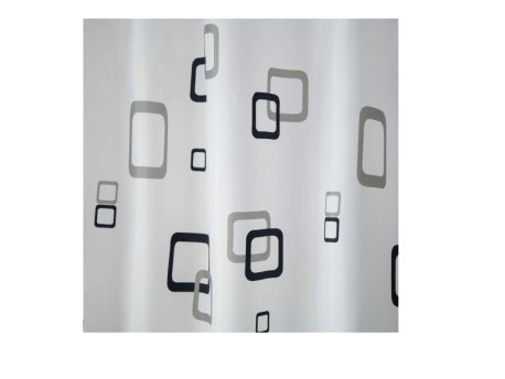 WURTH Kupatilska Zavesa, 180x200cm, poliester, SQUARE