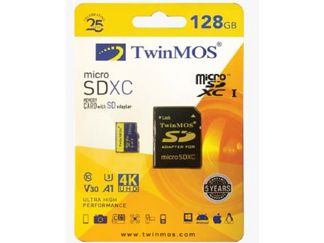 TwinMOS 128GB TM128MSDXC10V30U3 microSDXC memorijska kartica sa adapterom