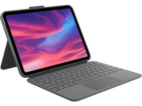LOGITECH Combo Touch Detachable backlit keyboard case with trackpad and Smart Connector for iPad (10th gen) - Oxford Grey - UK