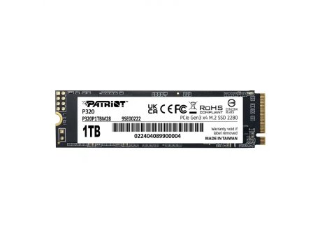 PATRIOT SSD M.2 NVMe 1TB P320 3000MBs/2200MBs P320P1TBM28