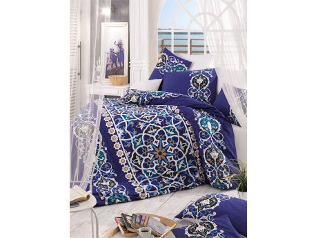 L`ESSENTIEL MAISON Ranforce posteljina (200x220) Kayra Blue