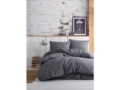 L`ESSENTIEL MAISON Ranforce posteljina (200x220) Pipong Anthracite
