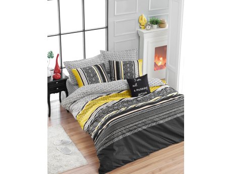 L`ESSENTIEL MAISON Ranforce posteljina (200x220) Formas Yellow