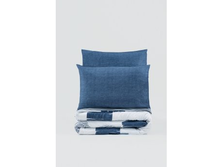 L`ESSENTIEL MAISON Ranforce posteljina (200x220) Solito Indigo Blue