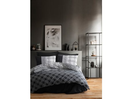 L`ESSENTIEL MAISON Ranforce posteljina (200x220) Carlos Black
