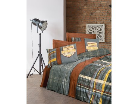 L`ESSENTIEL MAISON Ranforce posteljina (200x220) Ramiro Cinnamon