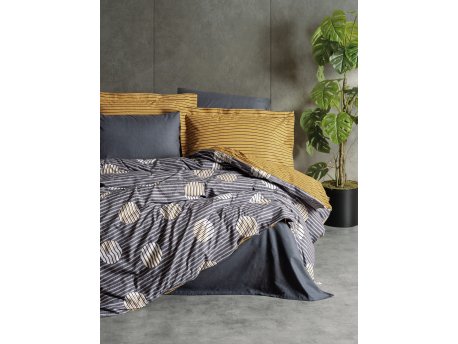 L`ESSENTIEL MAISON Ranforce posteljina (200x220) Strew Grey