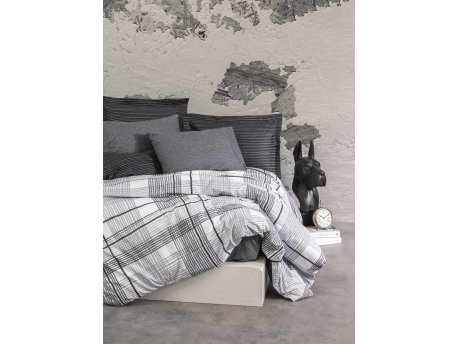 L`ESSENTIEL MAISON Ranforce posteljina (200x220) Will Anthracite