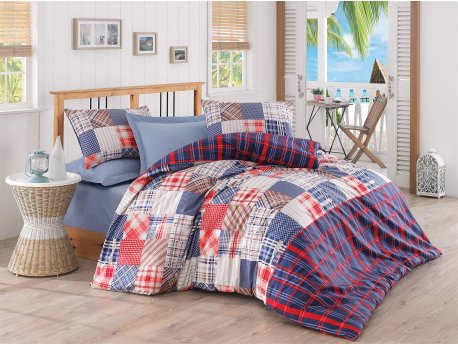 L`ESSENTIEL MAISON Ranforce posteljina (200x220) Jose Blue