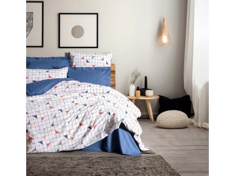 L`ESSENTIEL MAISON Ranforce posteljina (200x220) Stew Blue