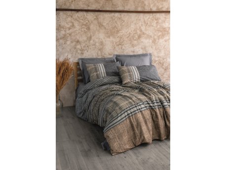 L`ESSENTIEL MAISON Ranforce posteljina (200x220) Timbre Anthracite
