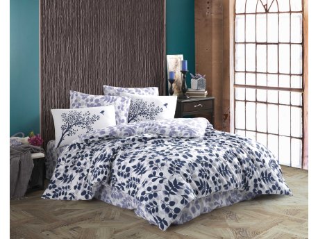L`ESSENTIEL MAISON Ranforce posteljina (200x220) Silvia Dark Blue