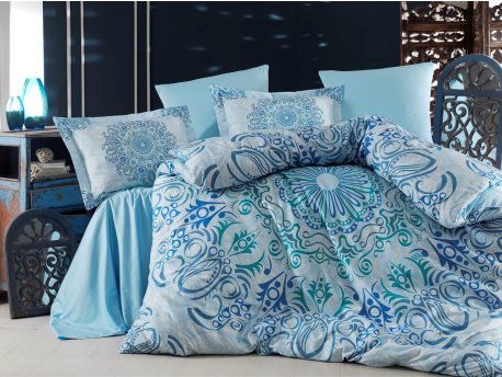 L`ESSENTIEL MAISON Satenska posteljina (200x220) Monte Carlo Turquoise