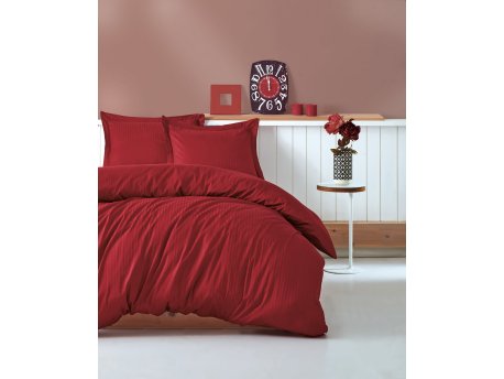 L`ESSENTIEL MAISON Satenska posteljina (200x220) Stripe Claret Red