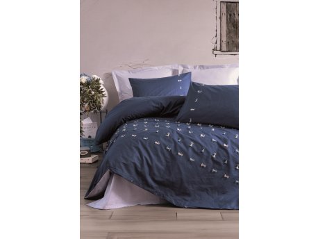 L`ESSENTIEL MAISON Ranforce posteljina (200x220) Gina Dark Blue