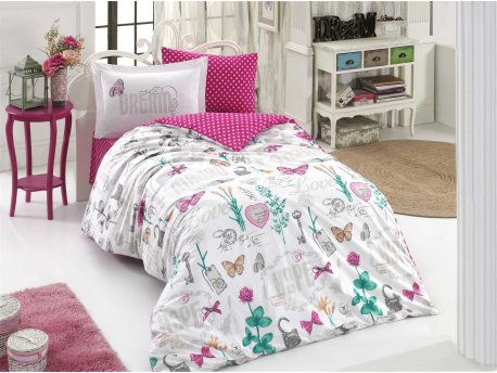 L`ESSENTIEL MAISON Poplin posteljina (160 x 220) Rossella Fuchsia