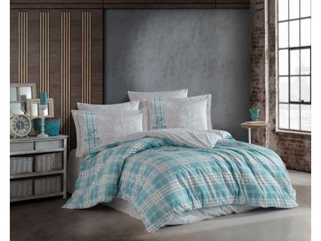 L`ESSENTIEL MAISON Poplin posteljina (200 x 220) Denim Turquoise