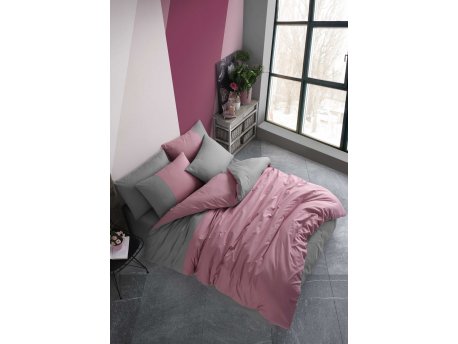 L`ESSENTIEL MAISON Poplin posteljina (200 x 220) Diamond Dusty Rose