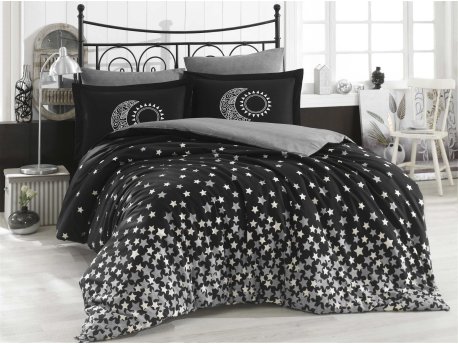 L`ESSENTIEL MAISON Poplin posteljina (200 x 220) Star's Black