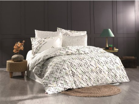 L`ESSENTIEL MAISON Poplin posteljina (200 x 220) Rithym Green