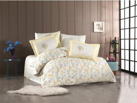 L`ESSENTIEL MAISON Poplin posteljina (200 x 220) Perla Yellow