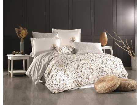 L`ESSENTIEL MAISON Poplin posteljina (200 x 220) Frame Brown