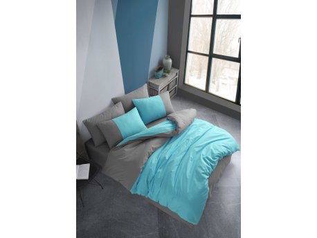 L`ESSENTIEL MAISON Poplin posteljina (200 x 220) Diamond Turquoise