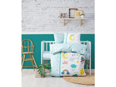 L`ESSENTIEL MAISON Ranforce posteljina za bebe Tatlı Ruyalar Mint