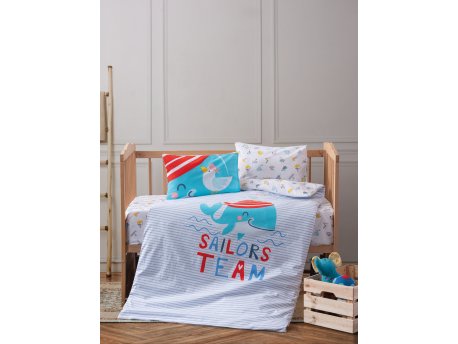 L`ESSENTIEL MAISON Ranforce posteljina za bebe Sailor Blue