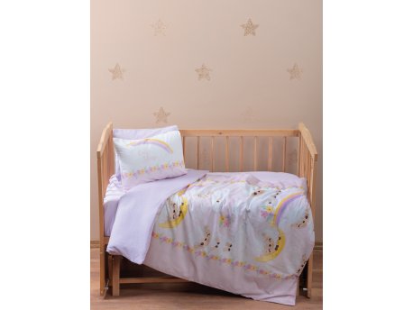 L`ESSENTIEL MAISON Ranforce posteljina za bebe Kuzu Lilac