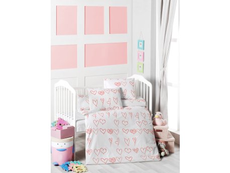 L`ESSENTIEL MAISON Ranforce posteljina za bebe Hearts